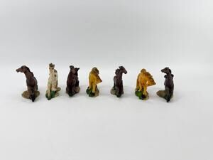 BTC Horse Figurines Set of 7 Running Horses Miniature Collectible Decor
